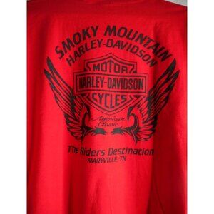Harley Davidson Smokey Mountain Maryville TN  location T-Shirt Tee Double Sided
